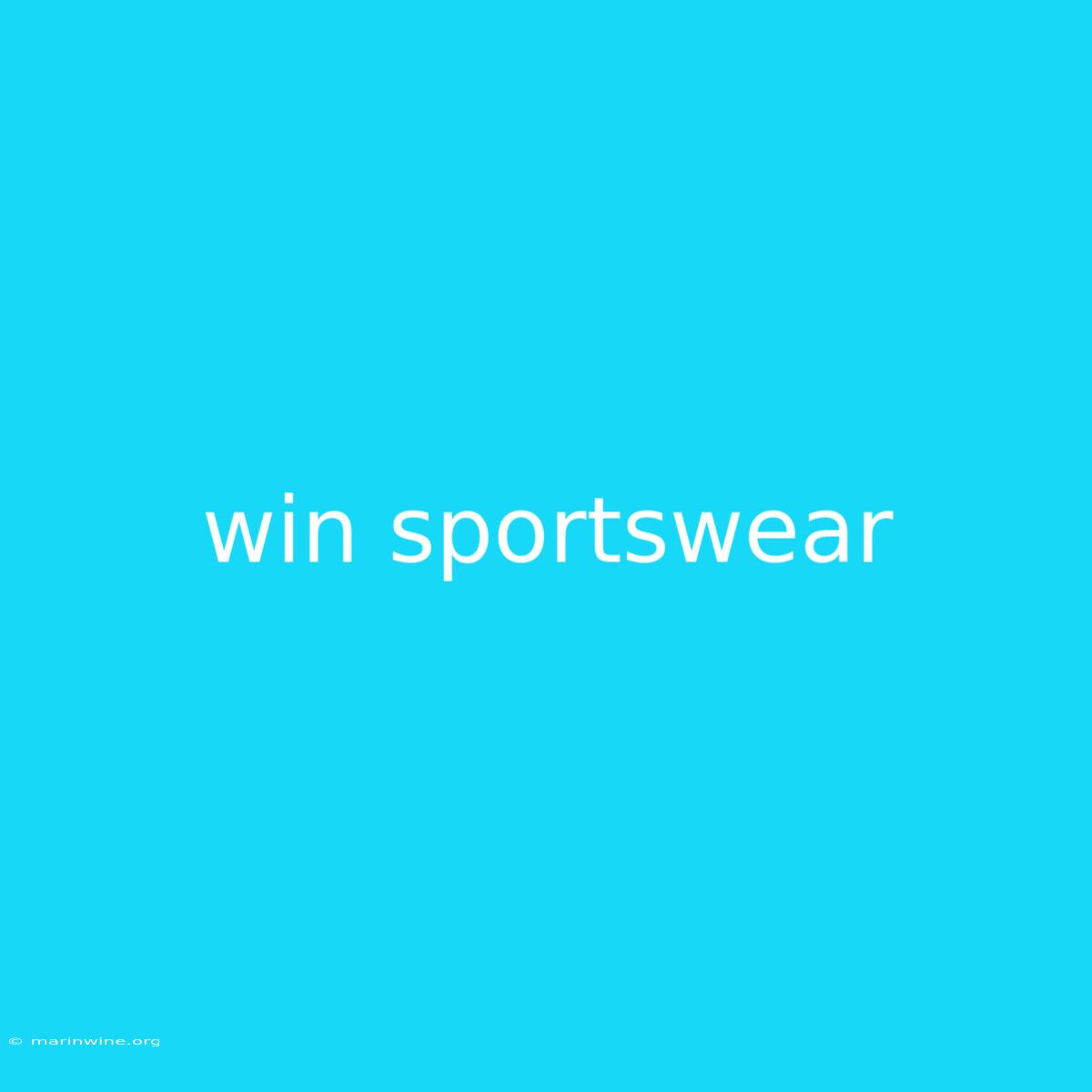 Win Sportswear