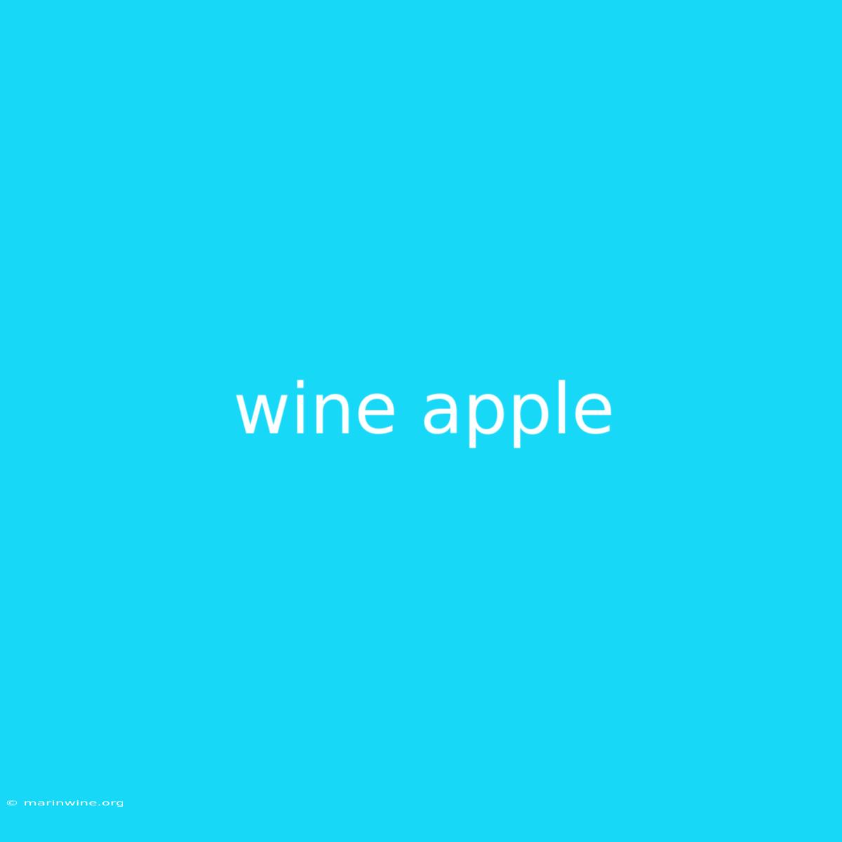 Wine Apple