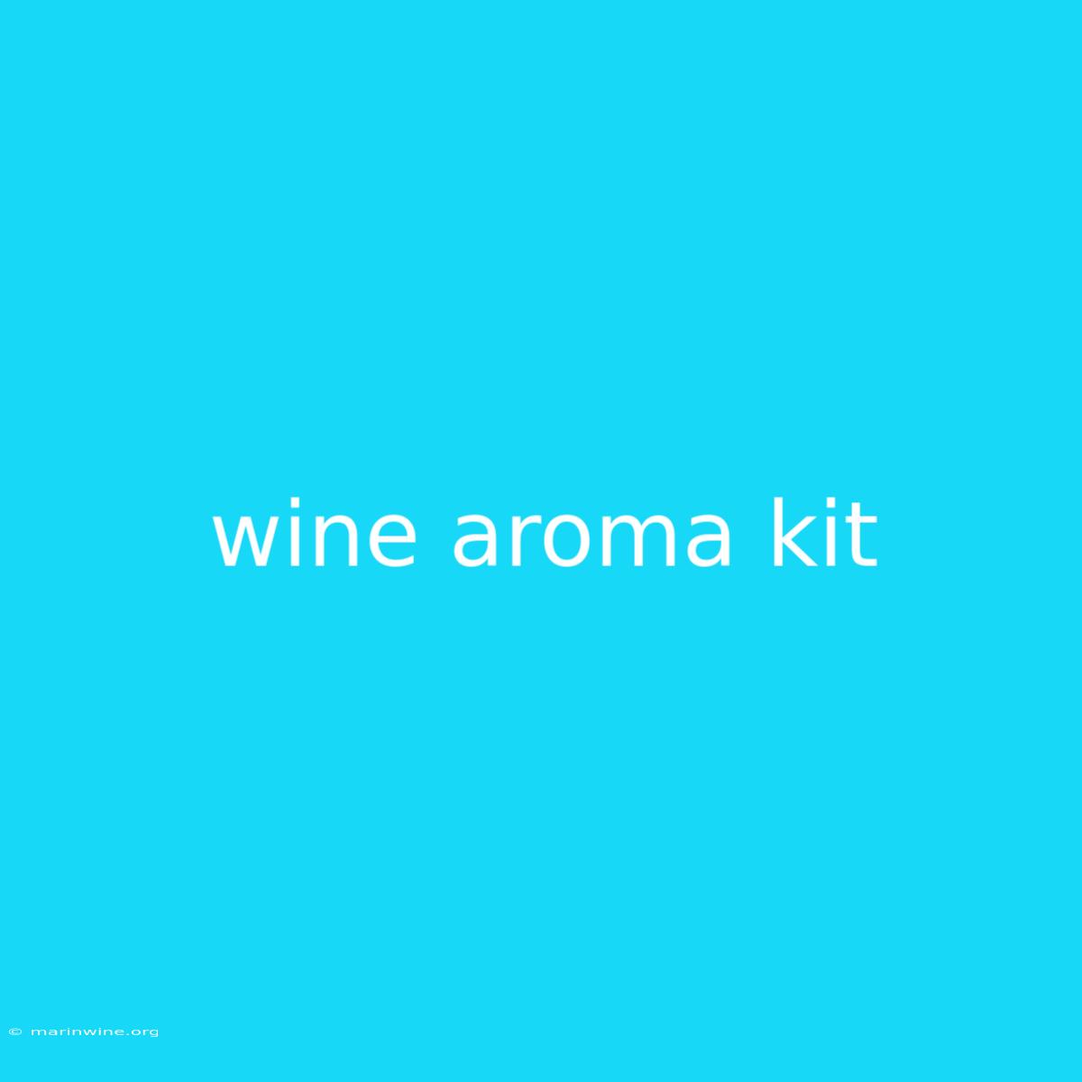 Wine Aroma Kit