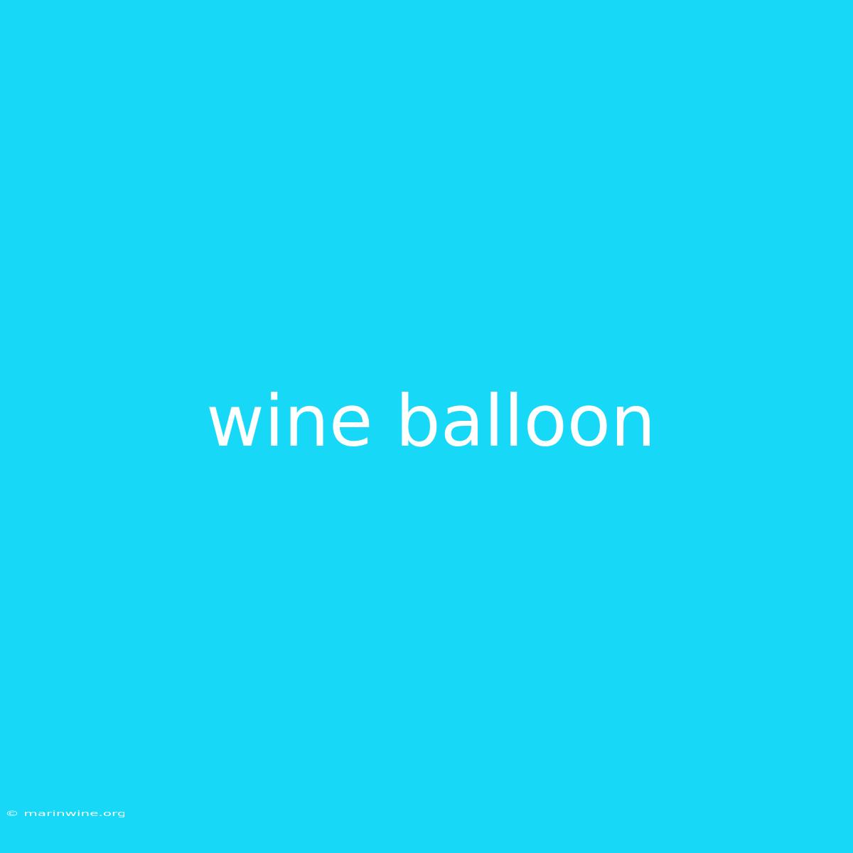 Wine Balloon