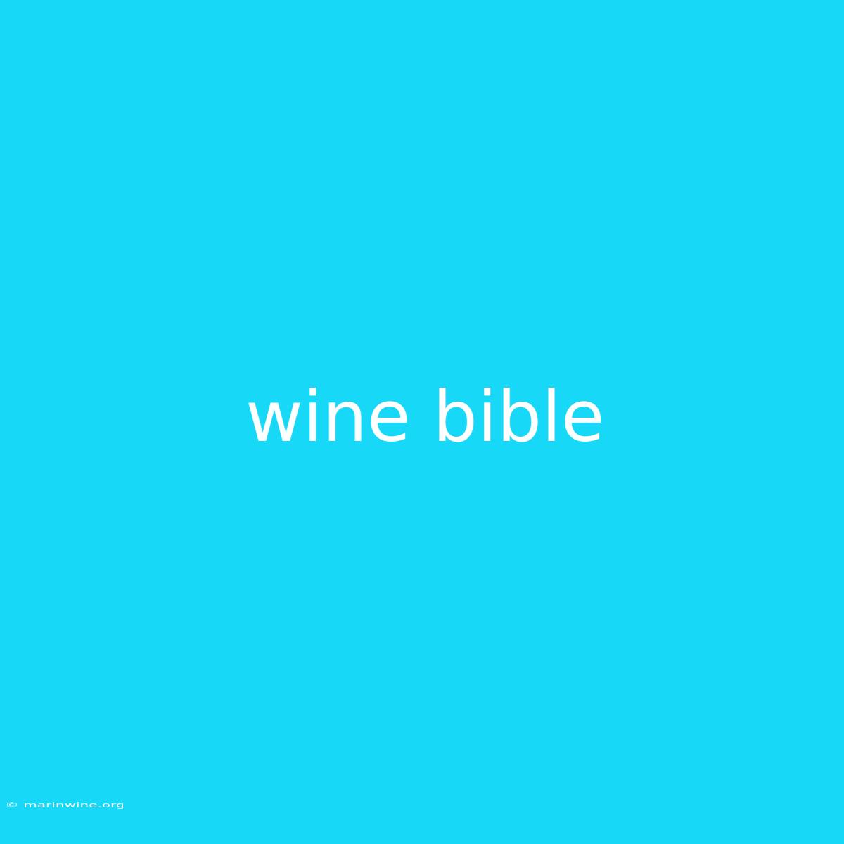 Wine Bible