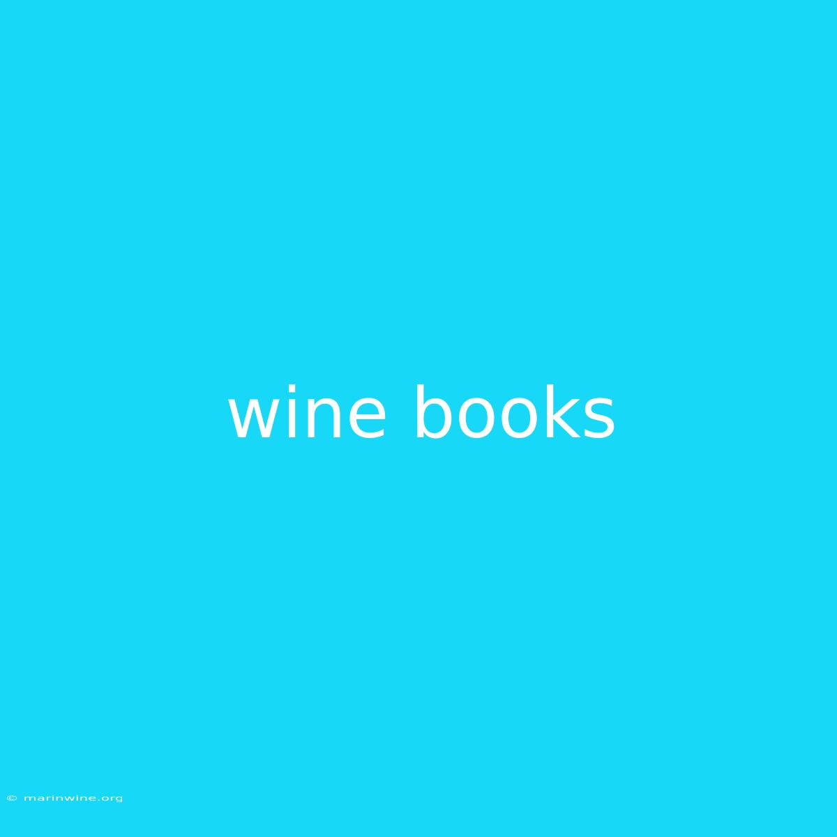 Wine Books