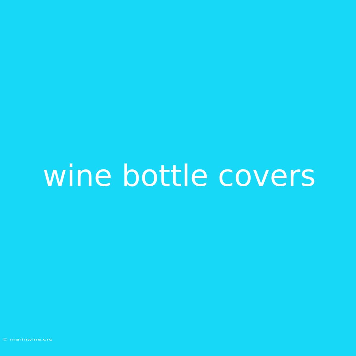 Wine Bottle Covers