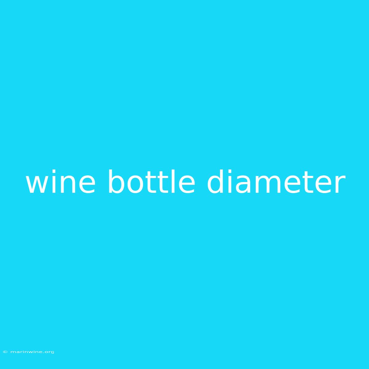 Wine Bottle Diameter