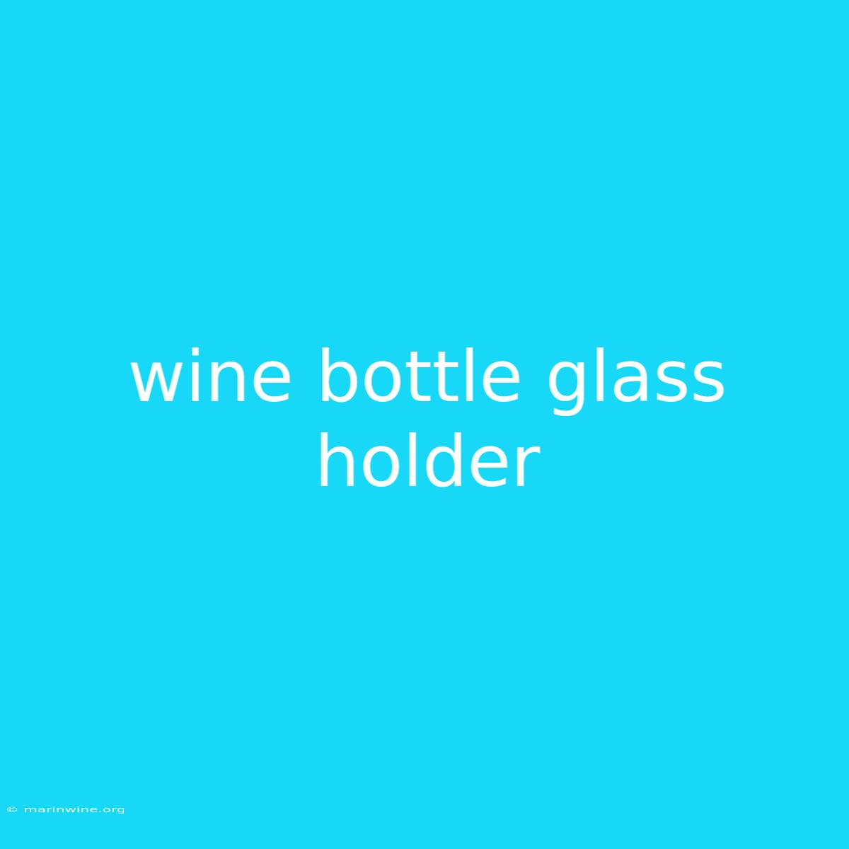 Wine Bottle Glass Holder