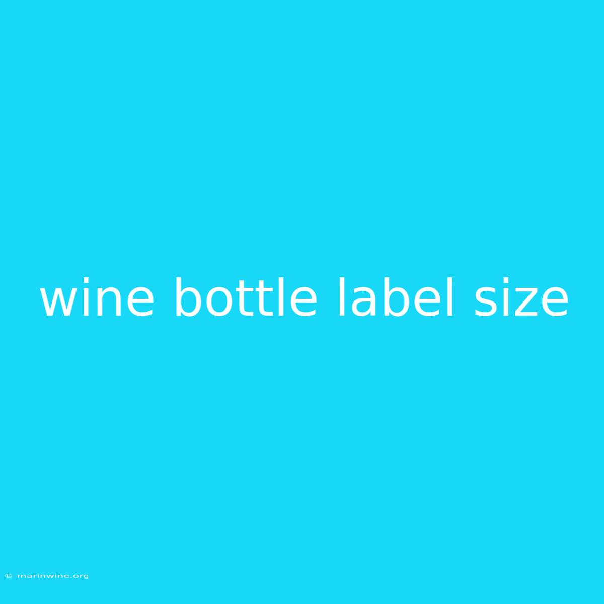 Wine Bottle Label Size