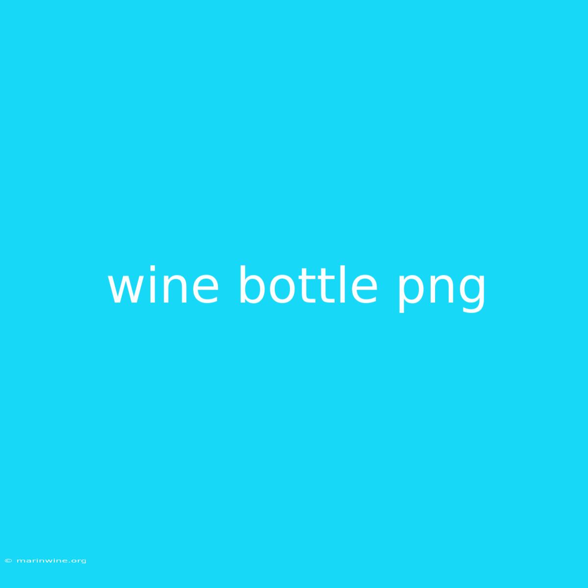 Wine Bottle Png