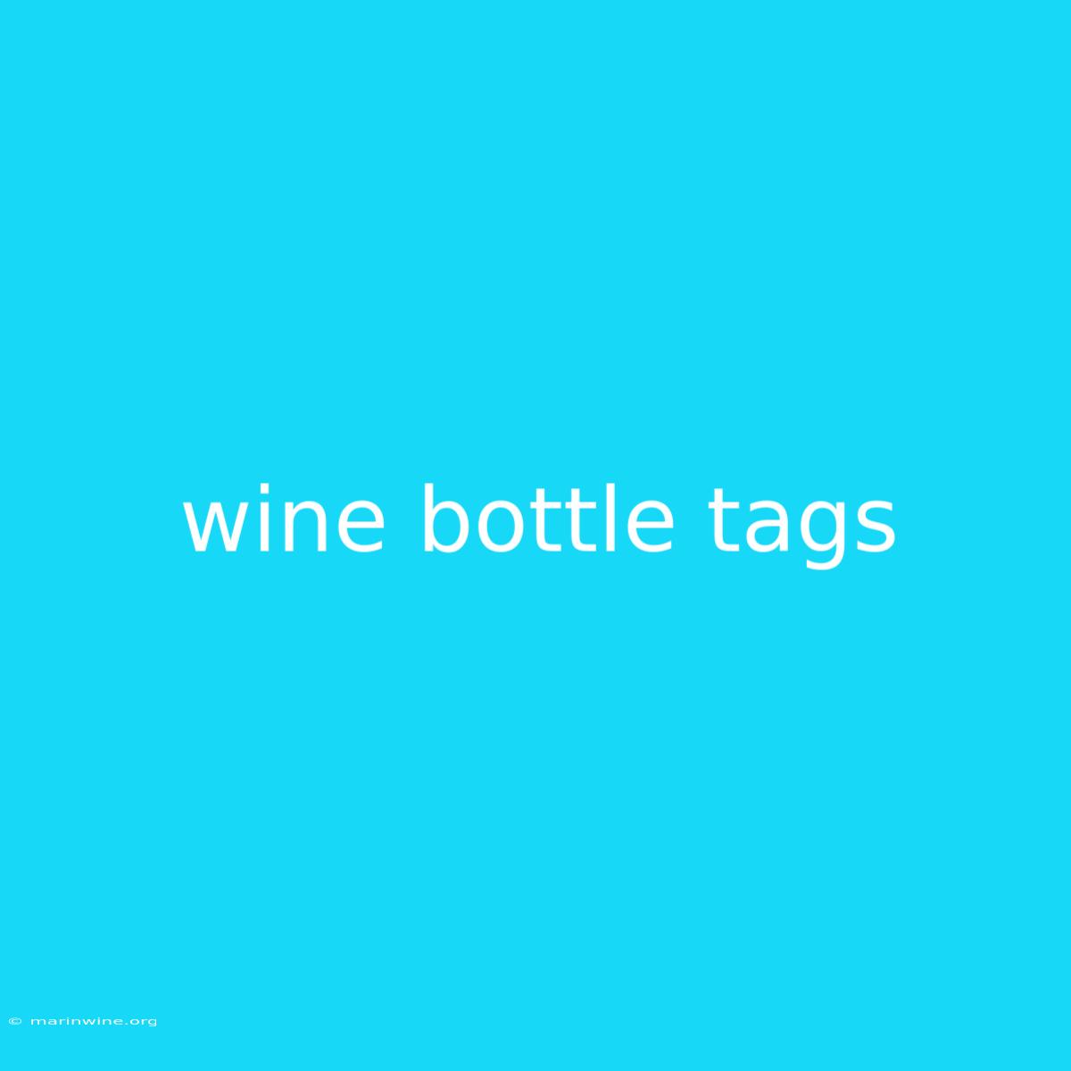 Wine Bottle Tags