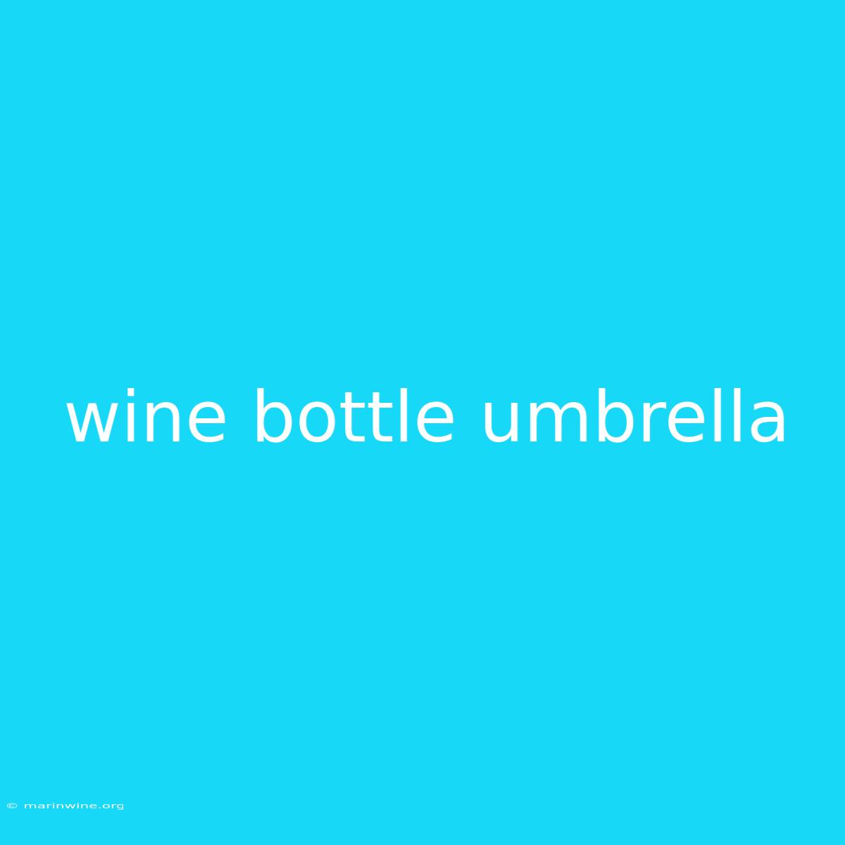 Wine Bottle Umbrella