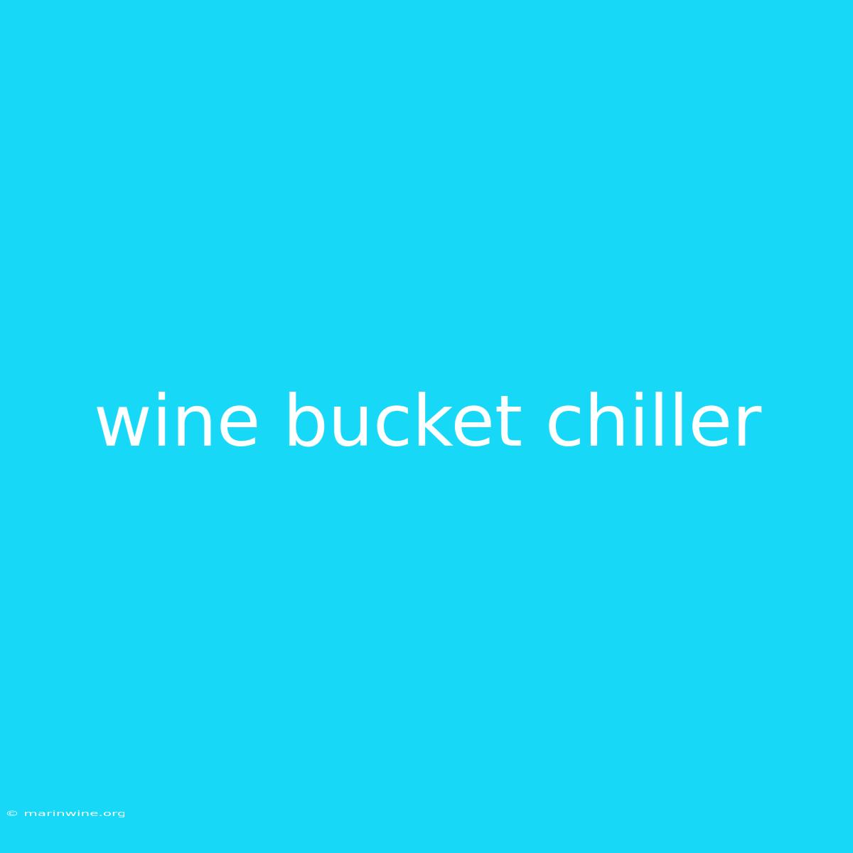 Wine Bucket Chiller