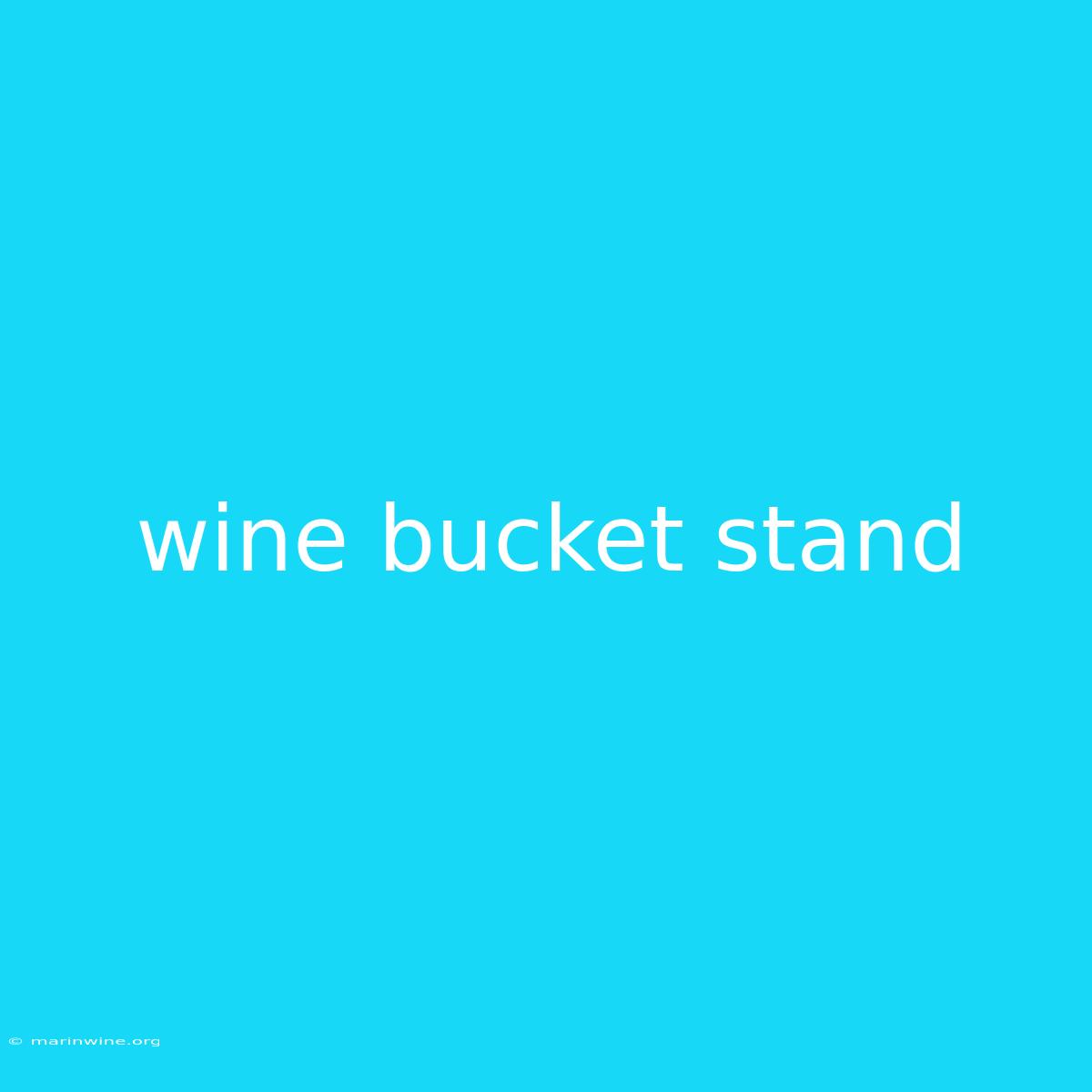 Wine Bucket Stand