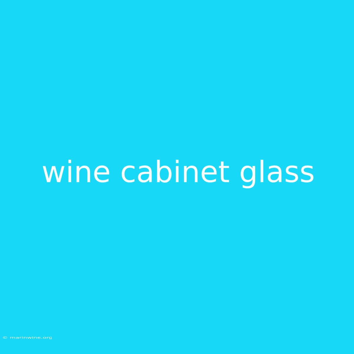 Wine Cabinet Glass