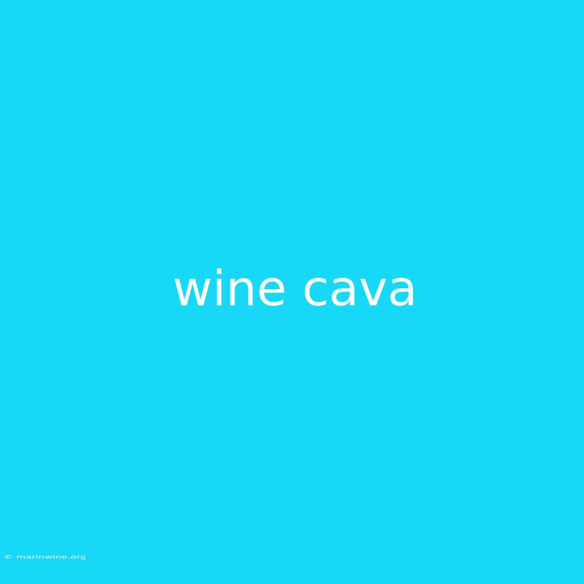 Wine Cava