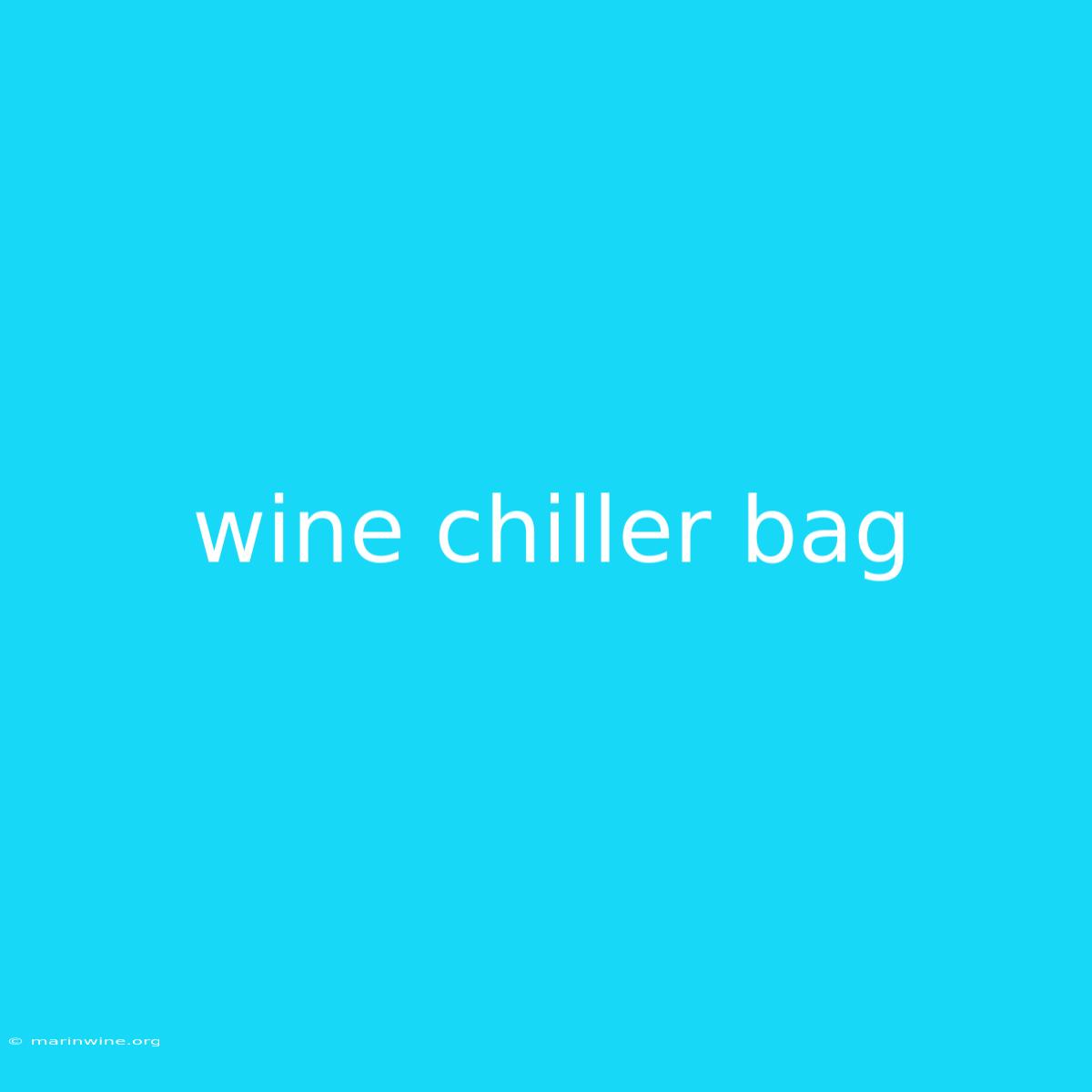 Wine Chiller Bag