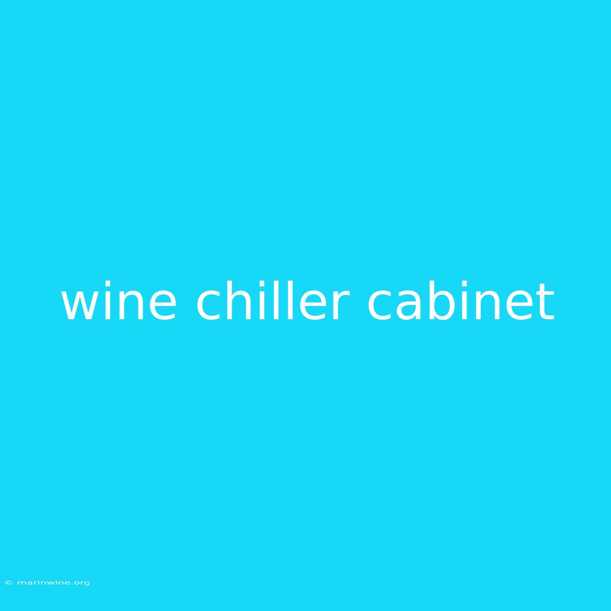 Wine Chiller Cabinet