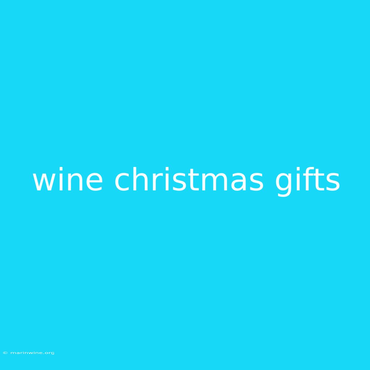 Wine Christmas Gifts