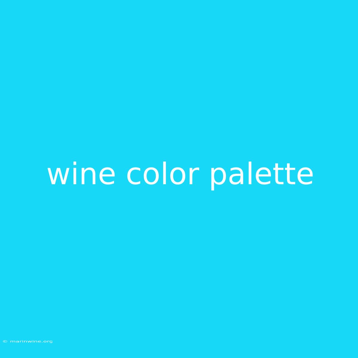 Wine Color Palette