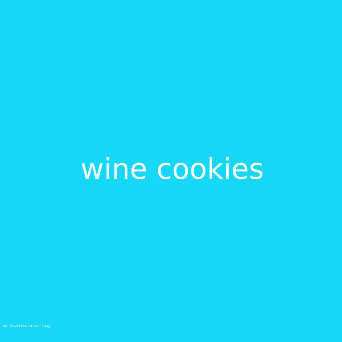 Wine Cookies