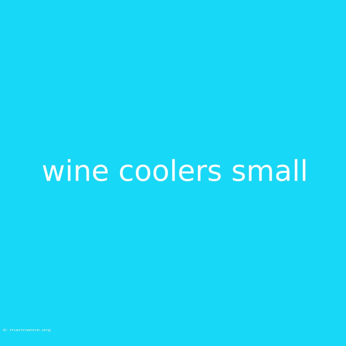 Wine Coolers Small