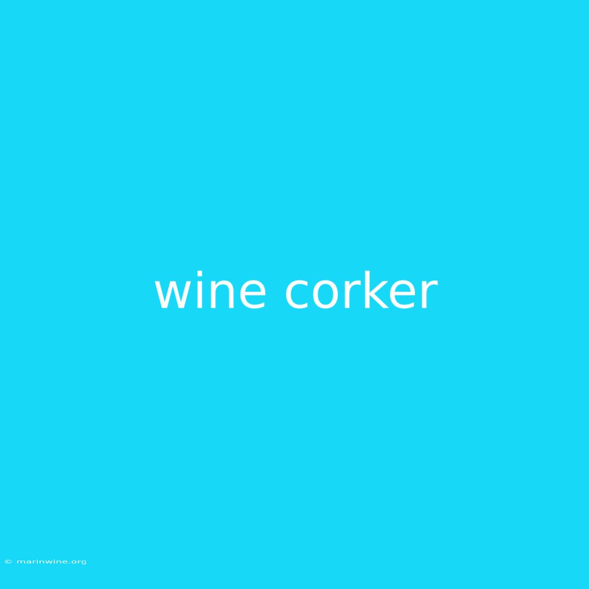 Wine Corker