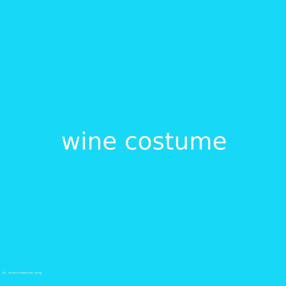 Wine Costume