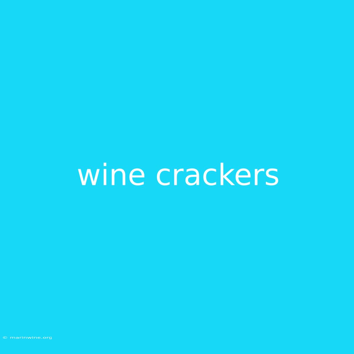 Wine Crackers