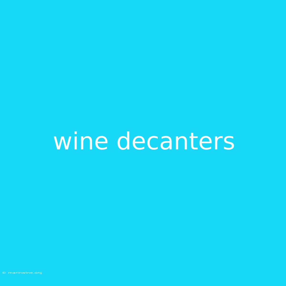 Wine Decanters