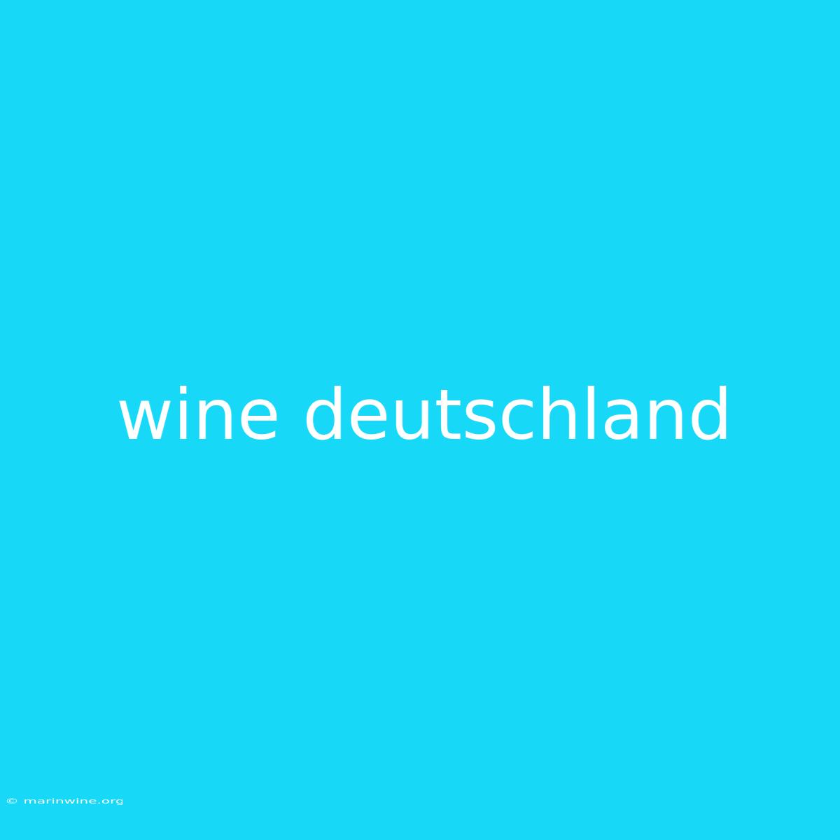 Wine Deutschland