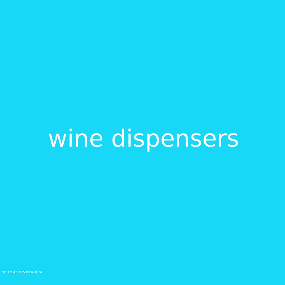 Wine Dispensers