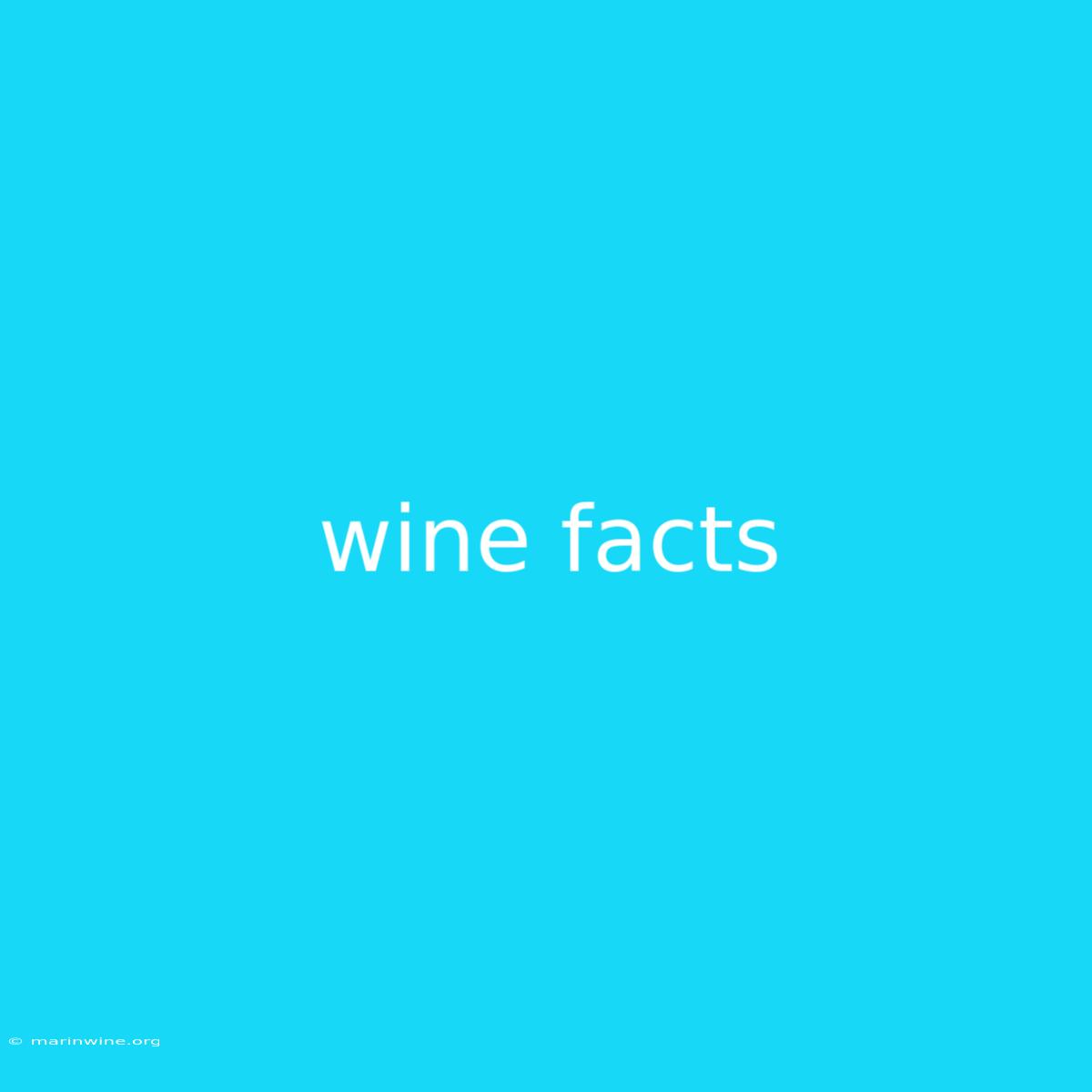 Wine Facts