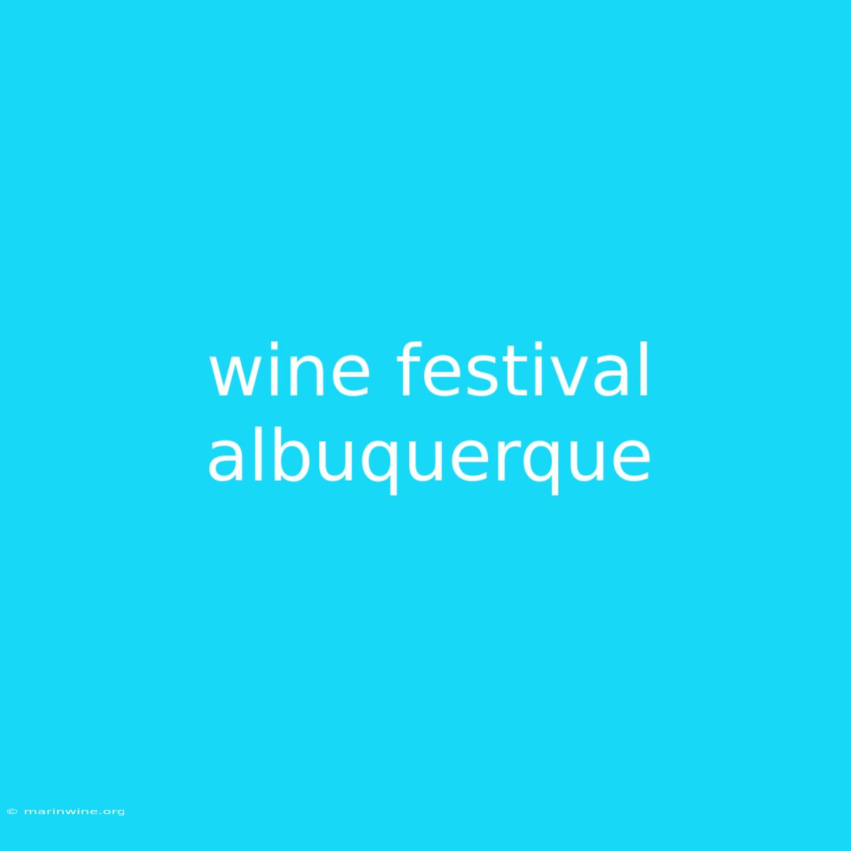 Wine Festival Albuquerque