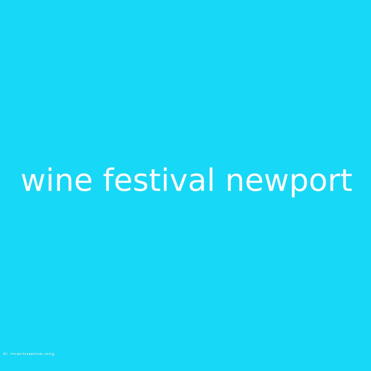 Wine Festival Newport