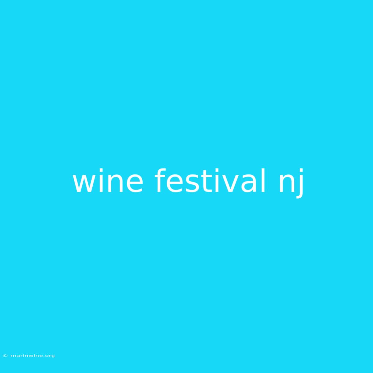 Wine Festival Nj