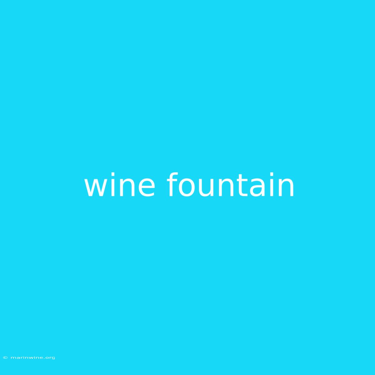 Wine Fountain