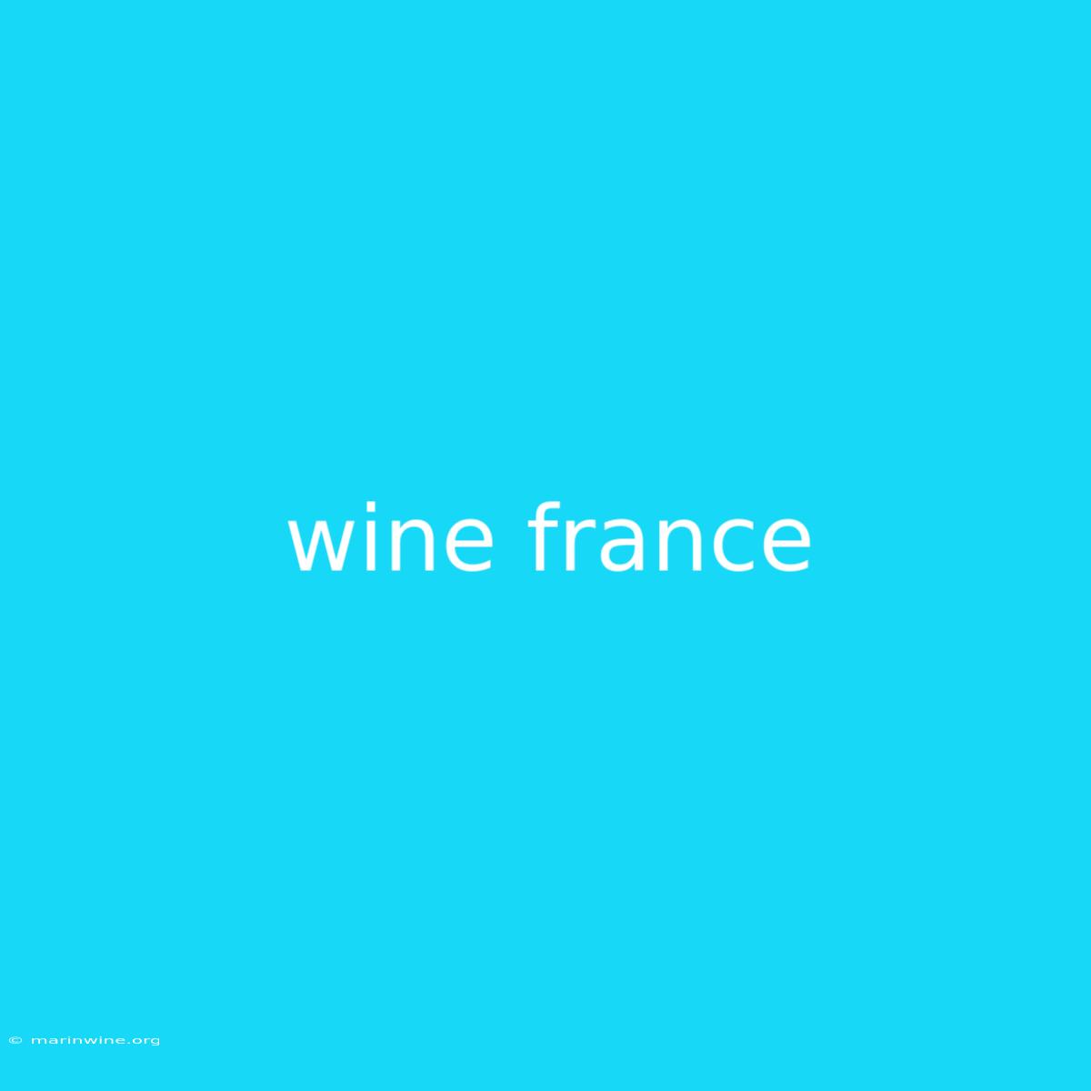 Wine France