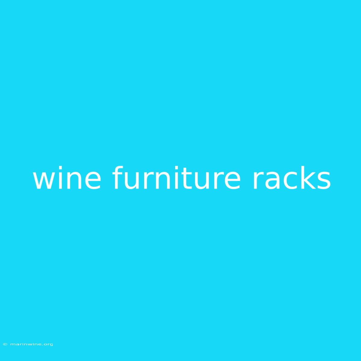 Wine Furniture Racks