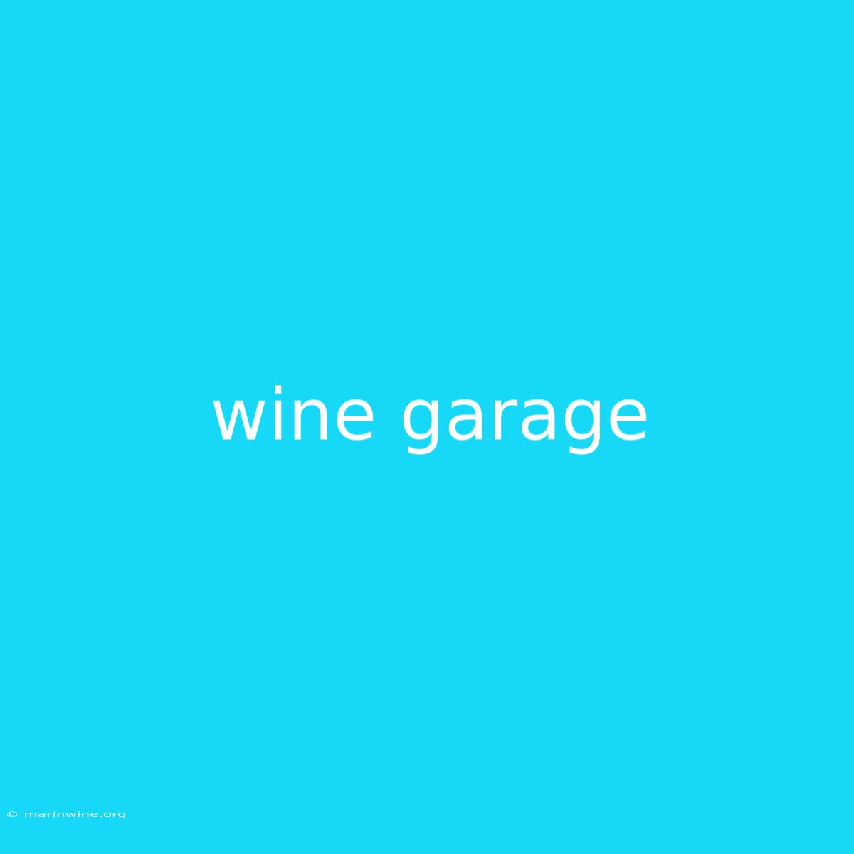 Wine Garage