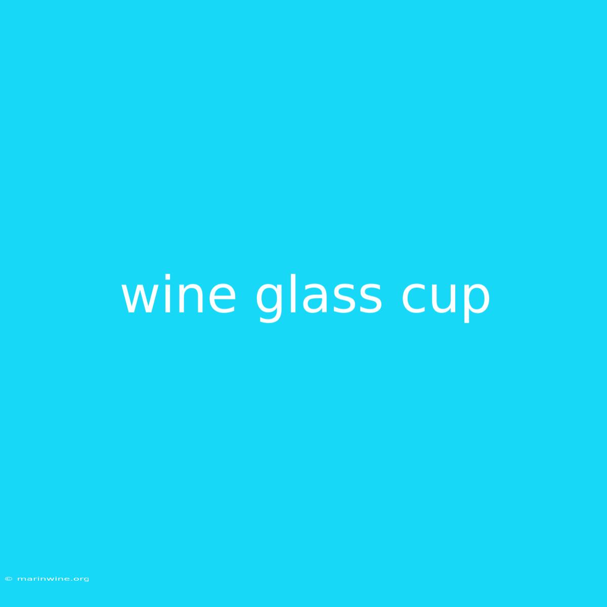 Wine Glass Cup