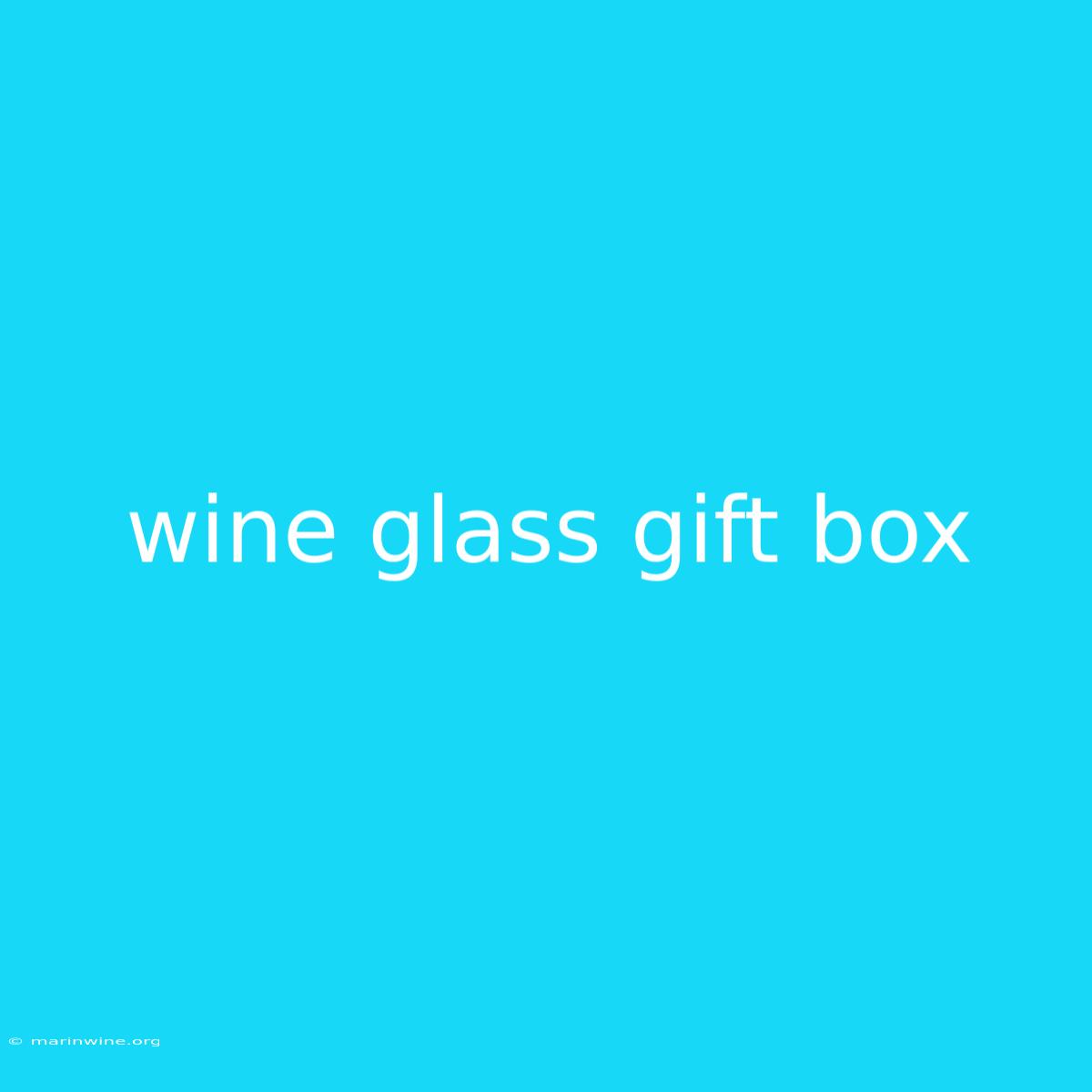 Wine Glass Gift Box