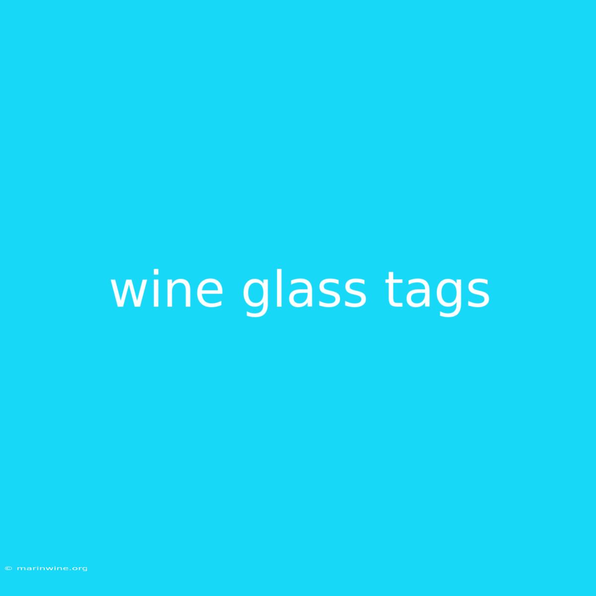 Wine Glass Tags