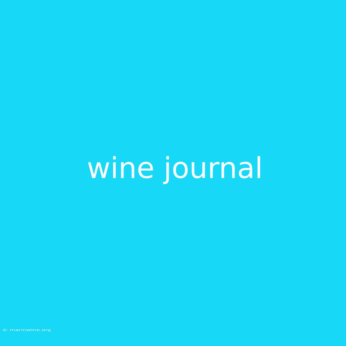 Wine Journal