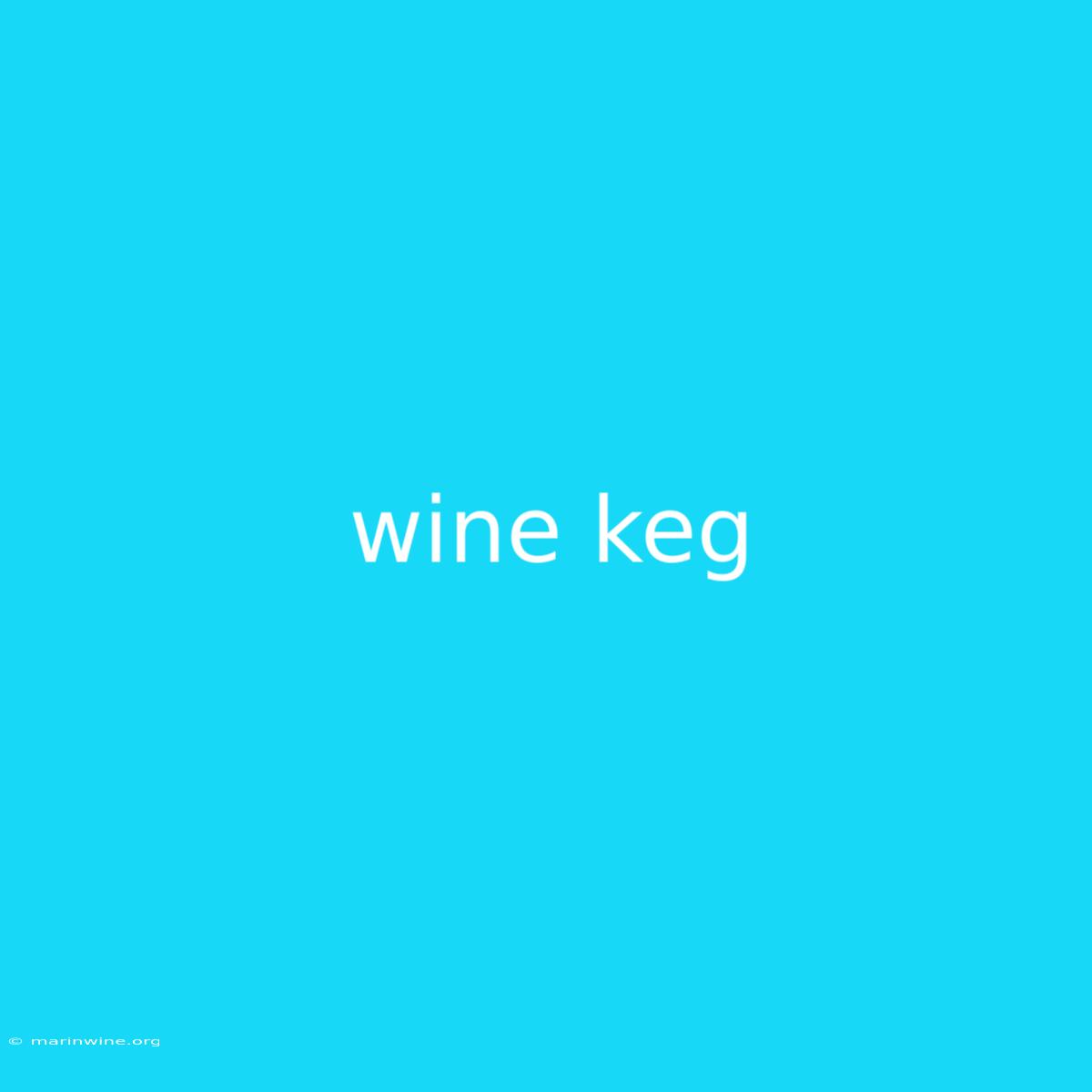 Wine Keg