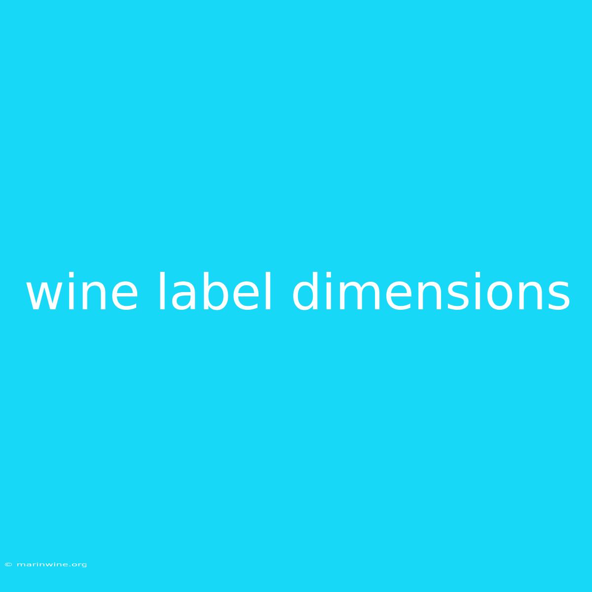 Wine Label Dimensions