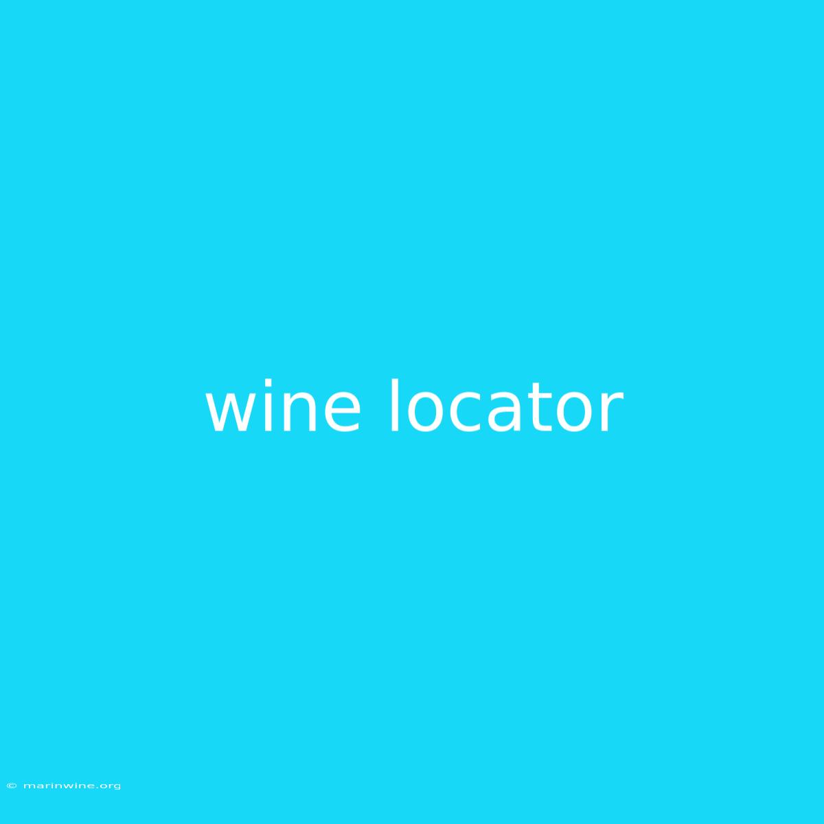 Wine Locator