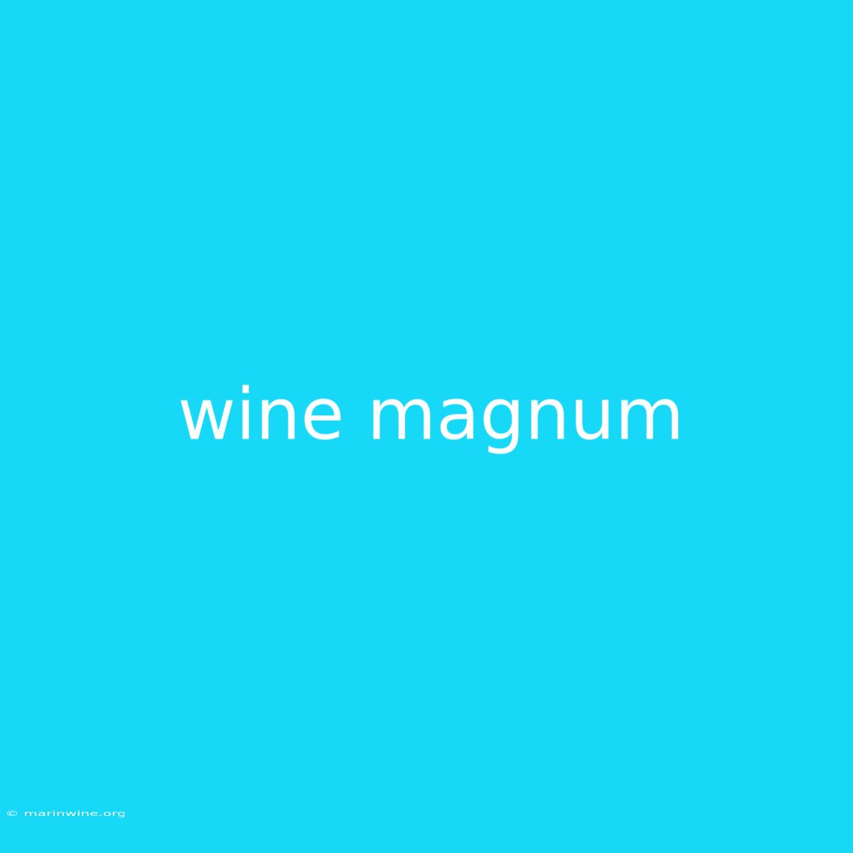 Wine Magnum