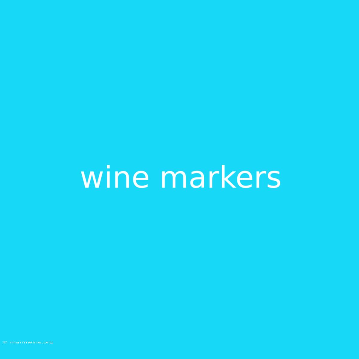 Wine Markers