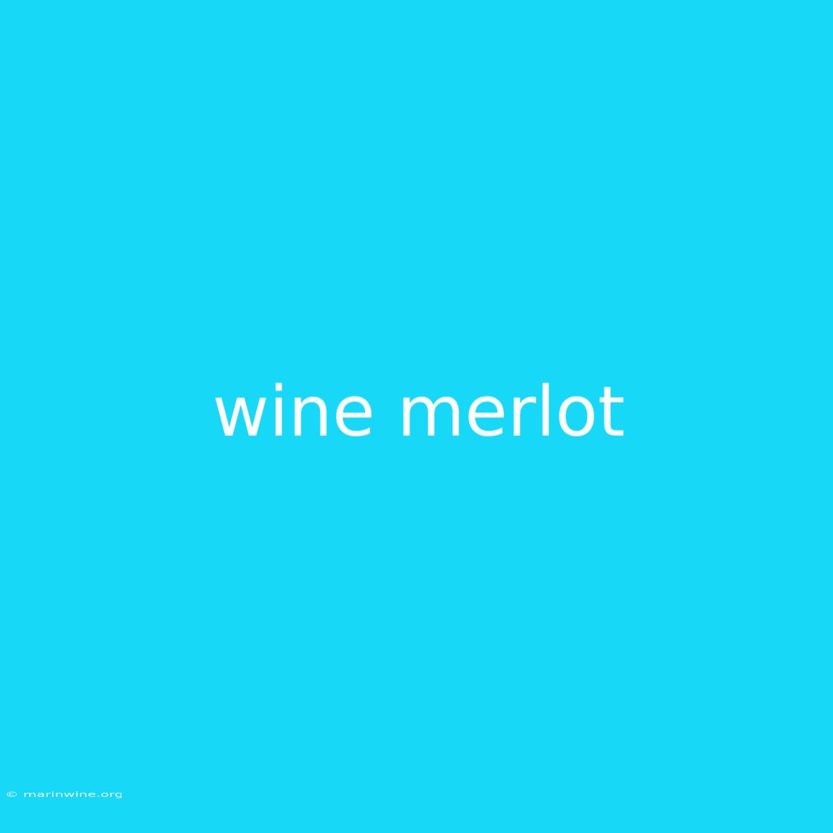 Wine Merlot