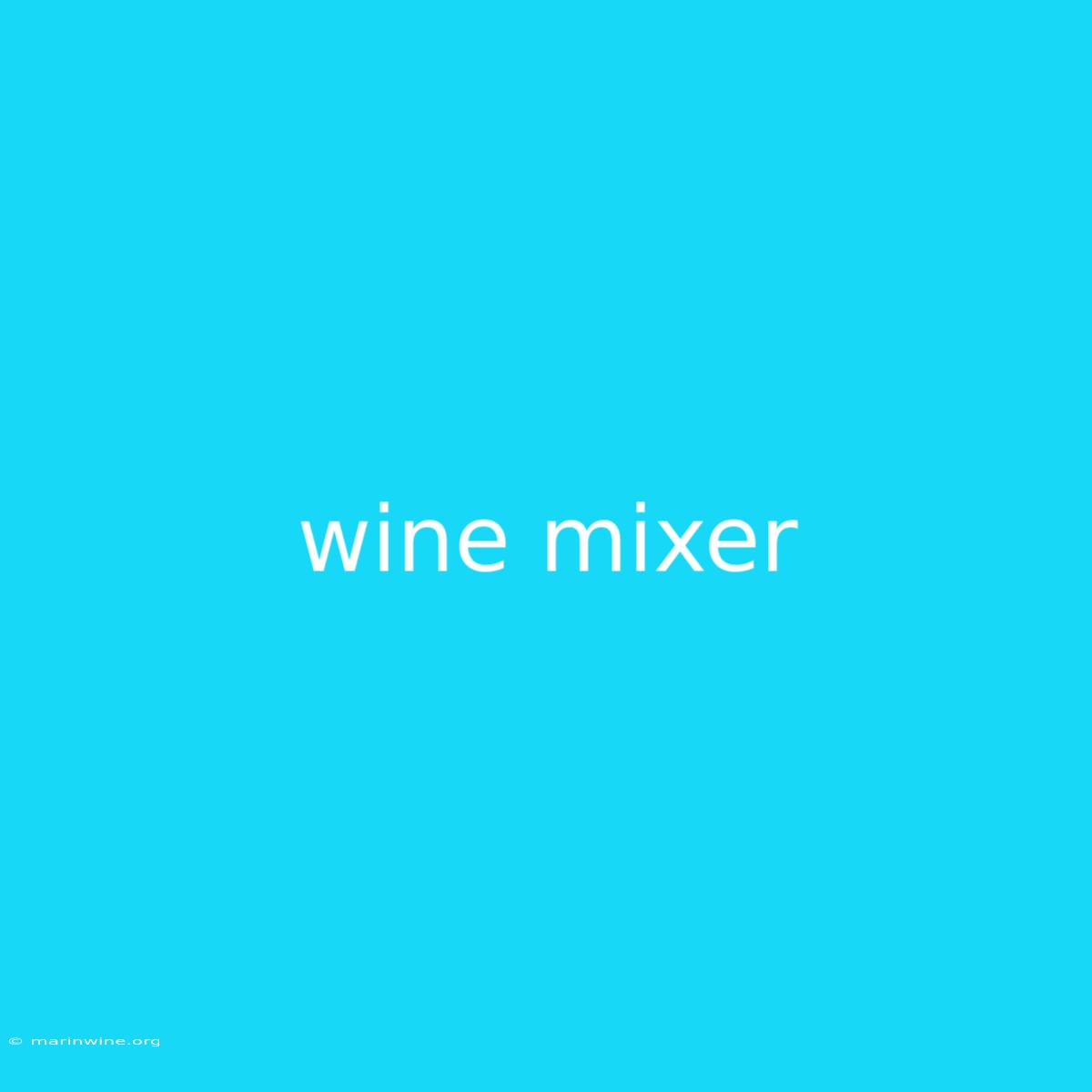 Wine Mixer