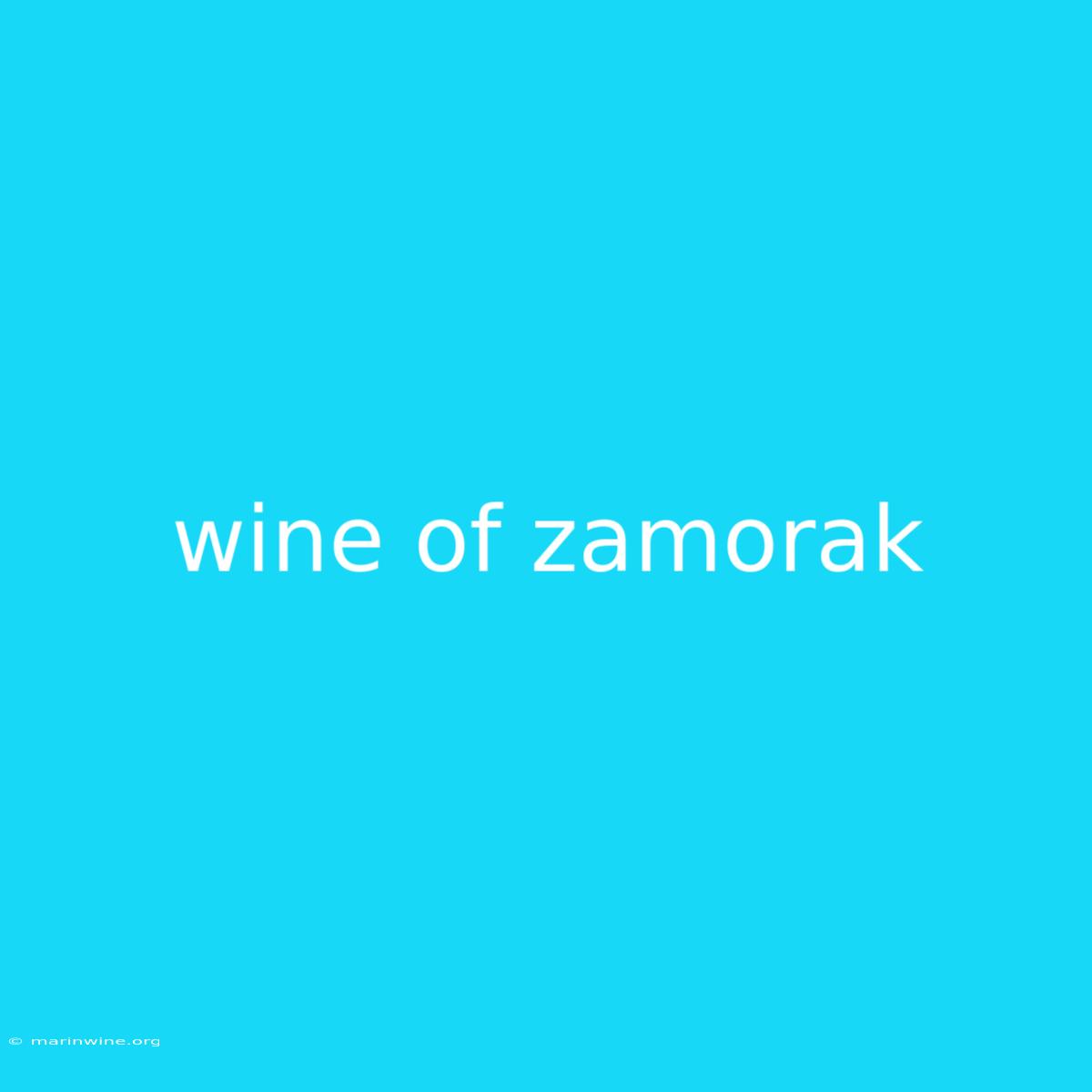 Wine Of Zamorak