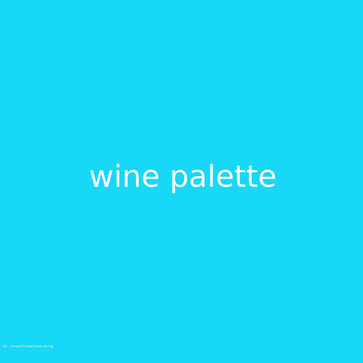 Wine Palette